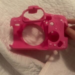 Pink camera silicone case